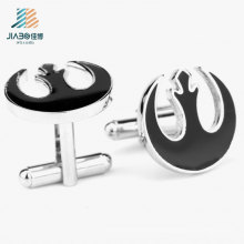 Best Sell Die-Casting Wholesale Black Enamel Metal Cufflink for Man